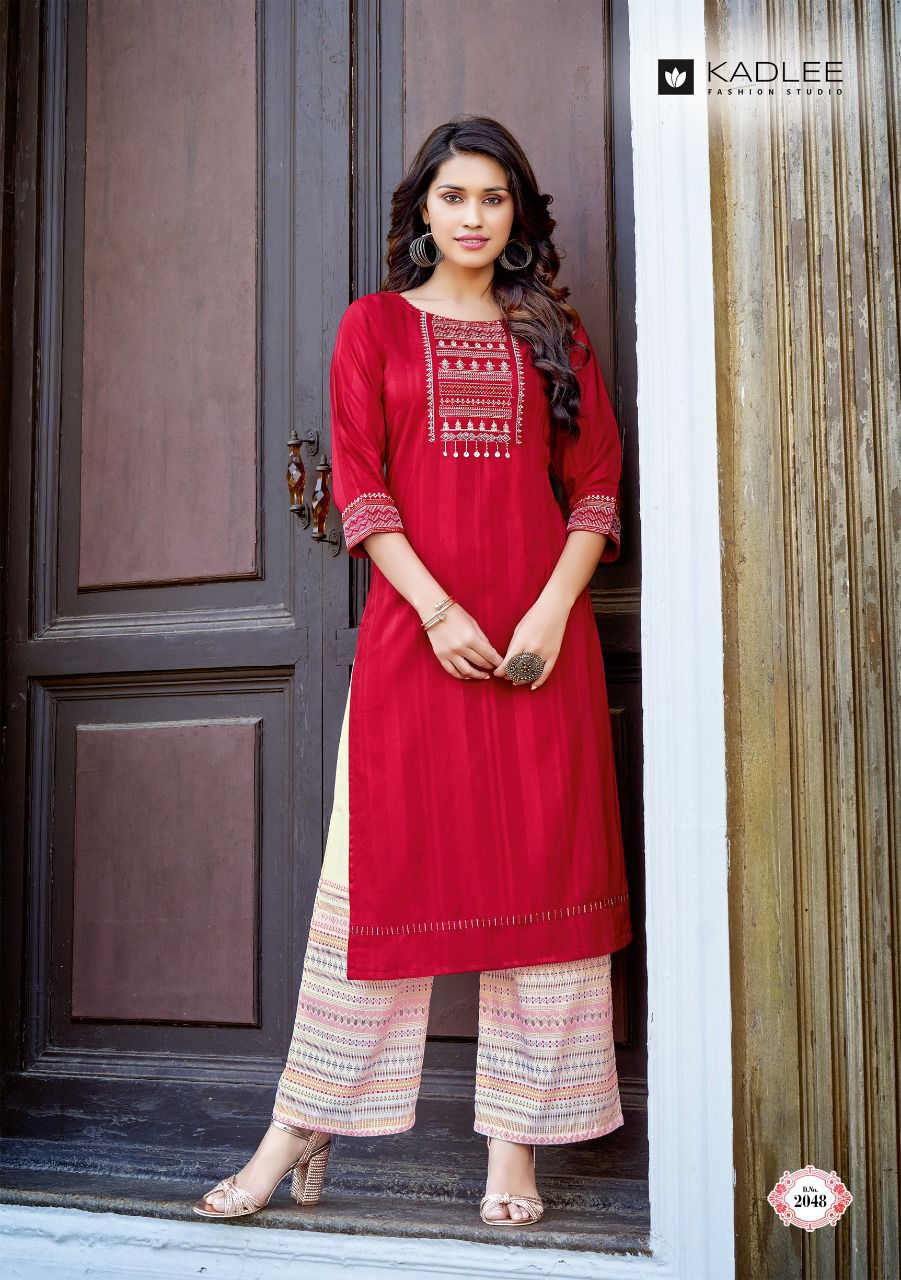 Kadlee Pankh 7 Nx Daily Wear Wholesale Kurti With Bottom 
